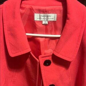 Tahari Women's Vibrant Coral Blazer